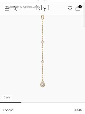 idyl Coco Gold Teardrop Dangle (earring OR necklace!)